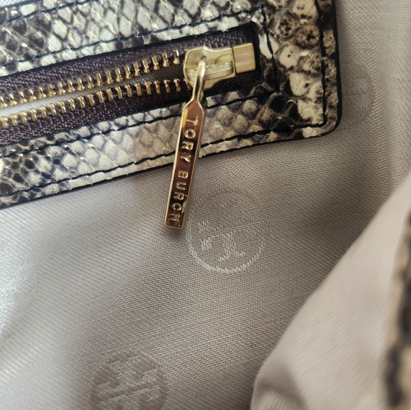 Tory Burch Elise Snake Skin Shoulder Bag - Picture 9 of 14